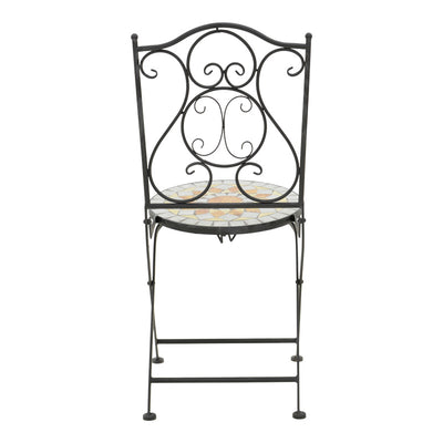 Set dining Sellis, 3 piese, Mozaic, Negru, 60x60x70 cm, foto produs 6
