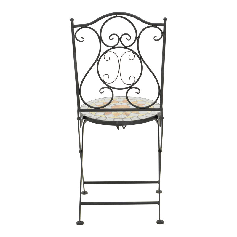 Set dining Sellis, 3 piese, Mozaic, Negru, 60x60x70 cm, foto produs 6