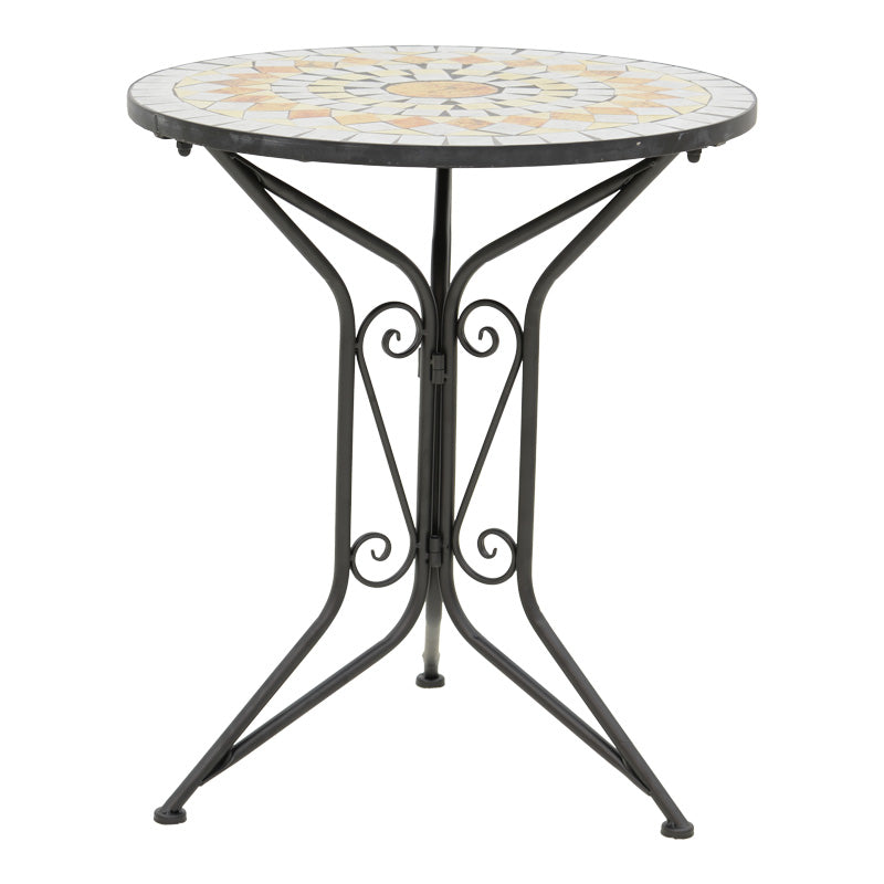 Set dining Sellis, 3 piese, Mozaic, Negru, 60x60x70 cm, foto produs 9