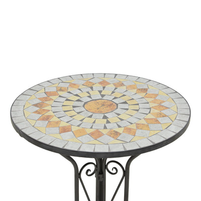 Set dining Sellis, 3 piese, Mozaic, Negru, 60x60x70 cm, foto produs 10