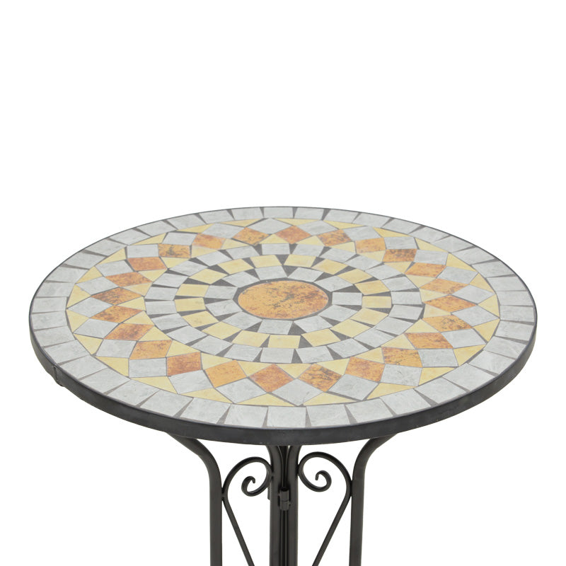 Set dining Sellis, 3 piese, Mozaic, Negru, 60x60x70 cm, foto produs 10