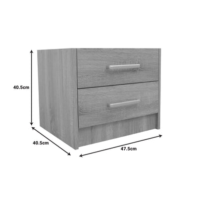 Set Dormitor cu Pat 120x200 cm Olympus Sonoma, Lemn, Set: 4 piese, foto produs 7
