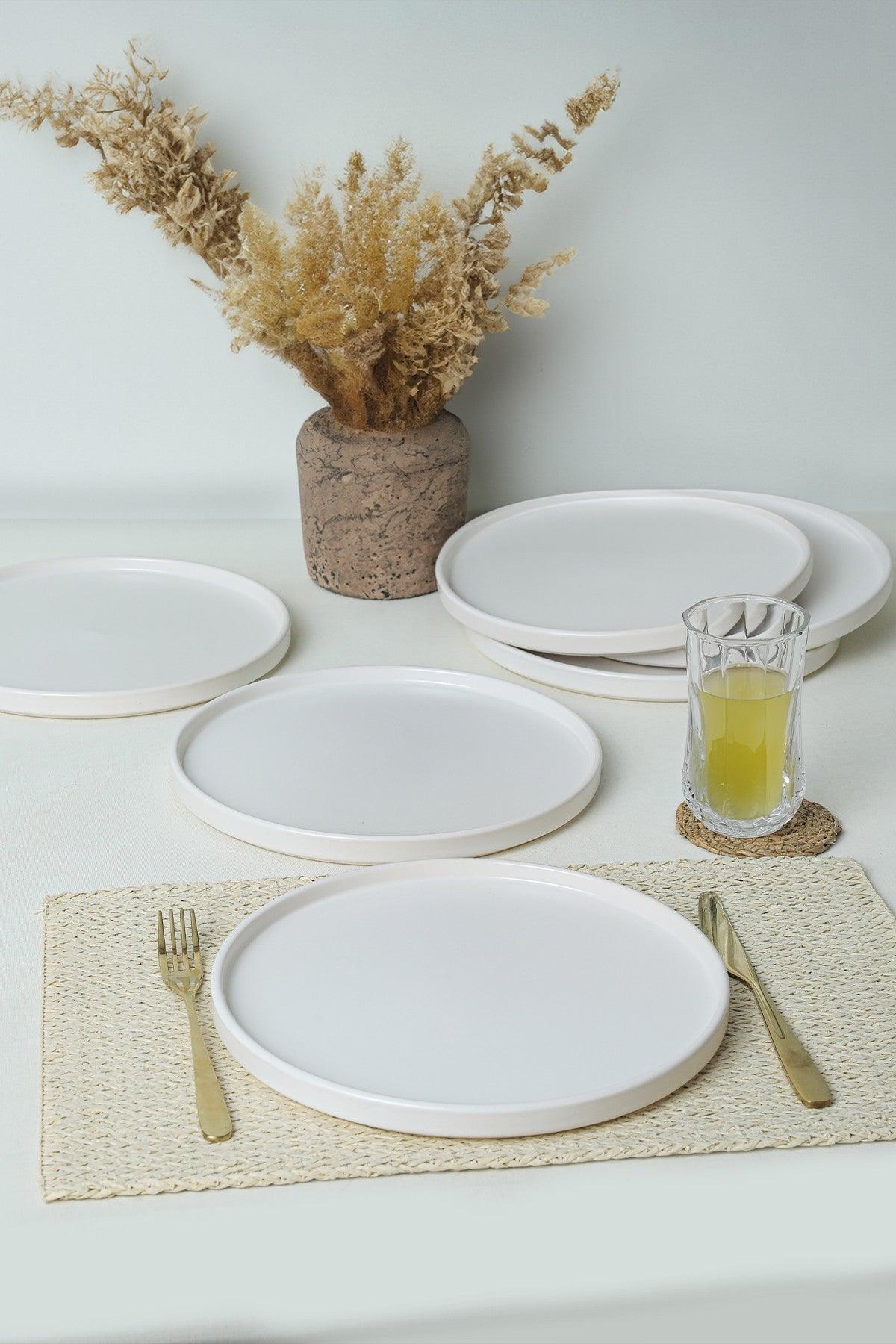 Set farfurii, Alb Mat, 27 cm