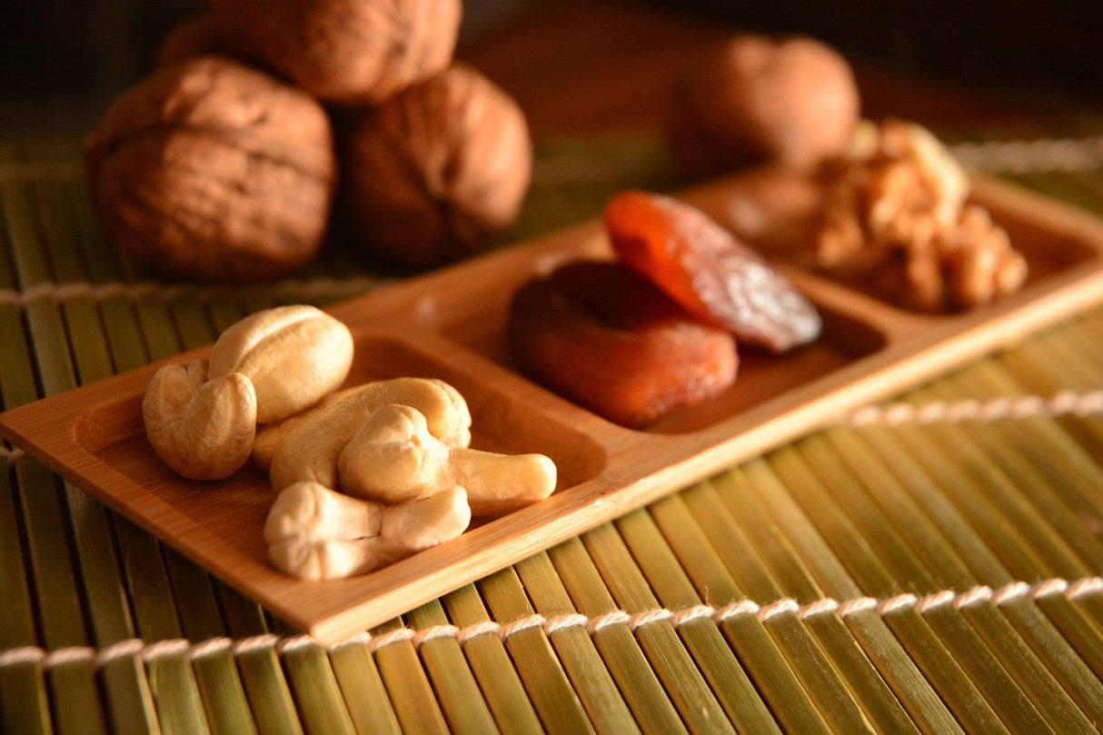 Set farfurii cu sos de bambus Almeria 3, Nuc, 1.5x6x18 cm