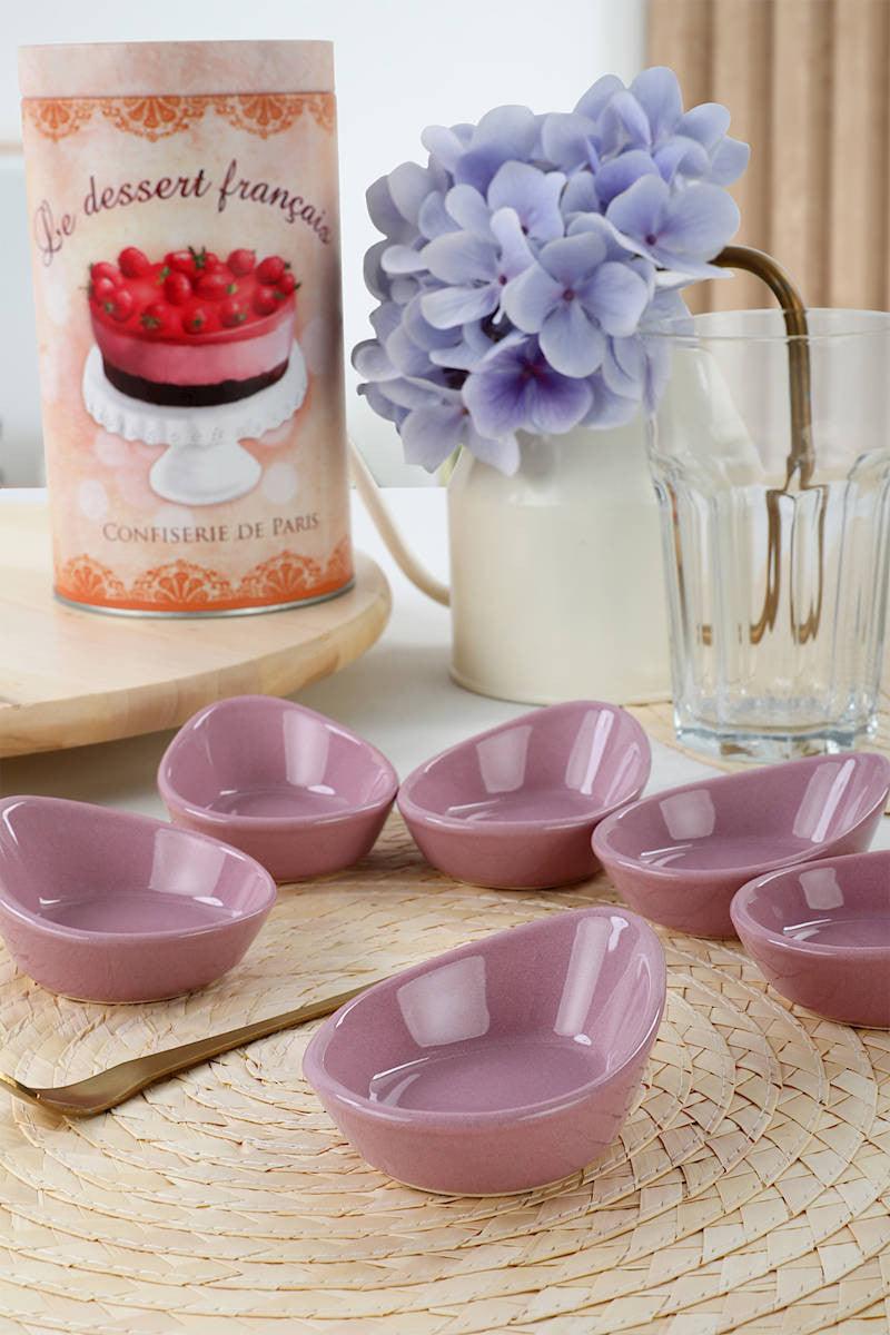 Set farfurii cu sos Mini Gondola Violet Snack / Sauce Bowl 8 Cm 6 Pieces, violet, 2.2x3.5x8 cm