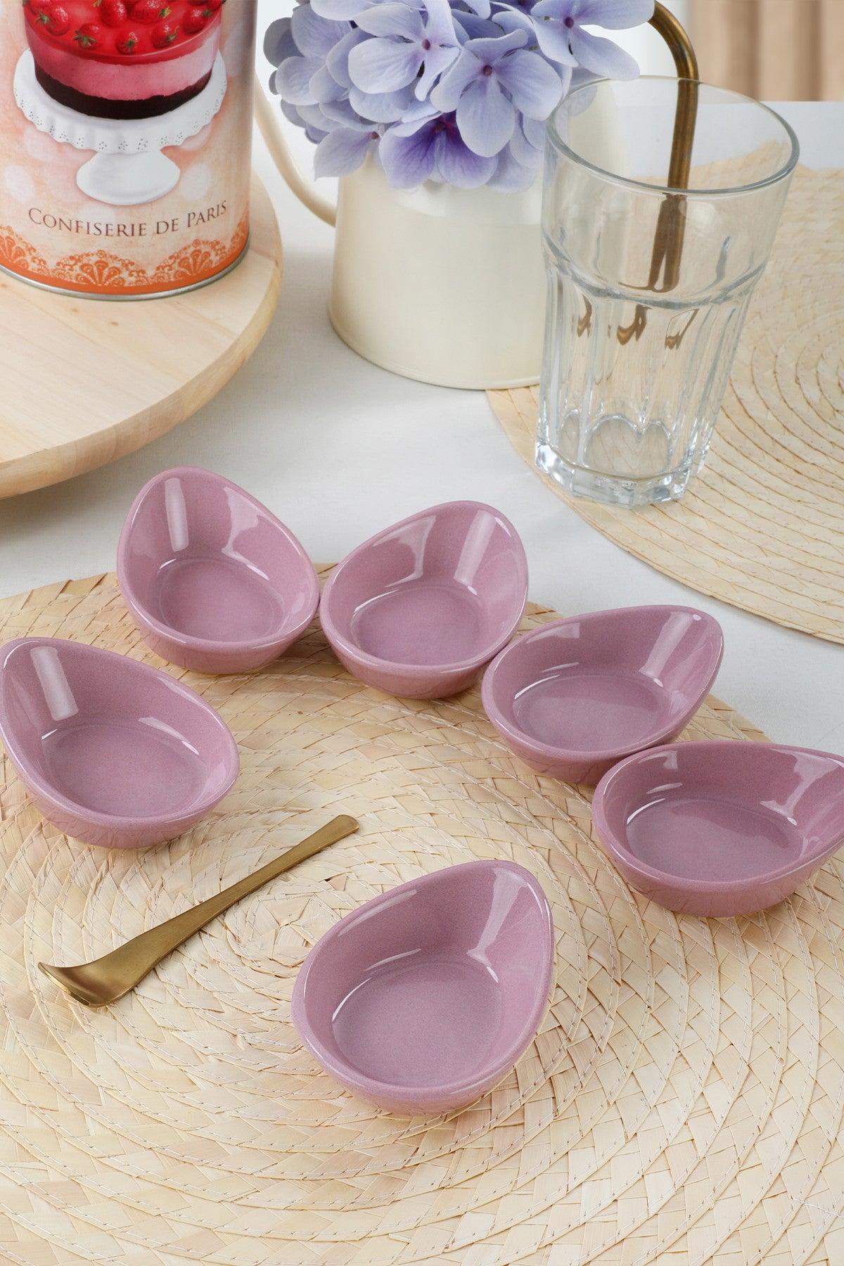 Set farfurii cu sos Mini Gondola Violet Snack / Sauce Bowl 8 Cm 6 Pieces, violet, 2.2x3.5x8 cm