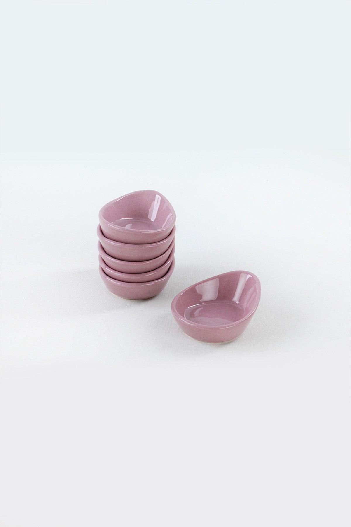 Set farfurii cu sos Mini Gondola Violet Snack / Sauce Bowl 8 Cm 6 Pieces, violet, 2.2x3.5x8 cm