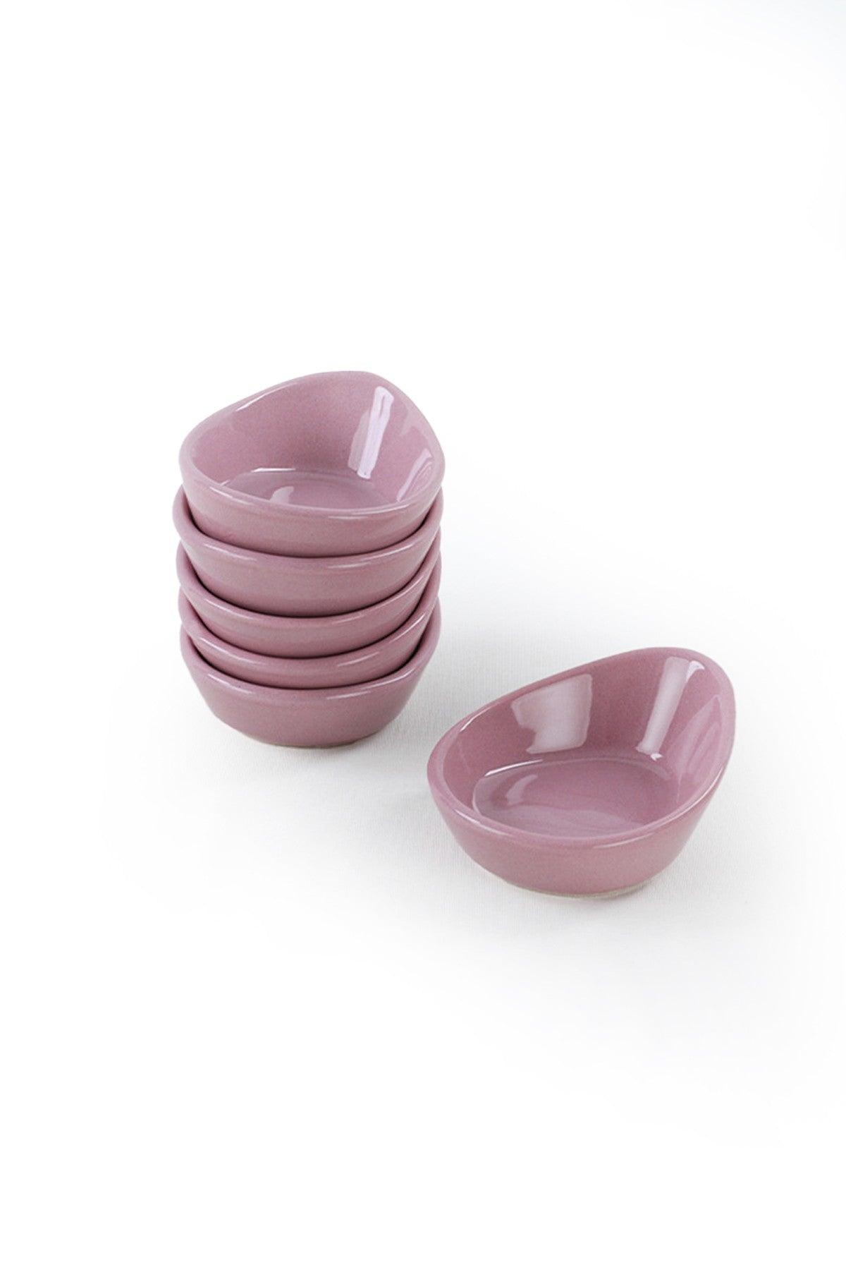 Set farfurii cu sos Mini Gondola Violet Snack / Sauce Bowl 8 Cm 6 Pieces, violet, 2.2x3.5x8 cm
