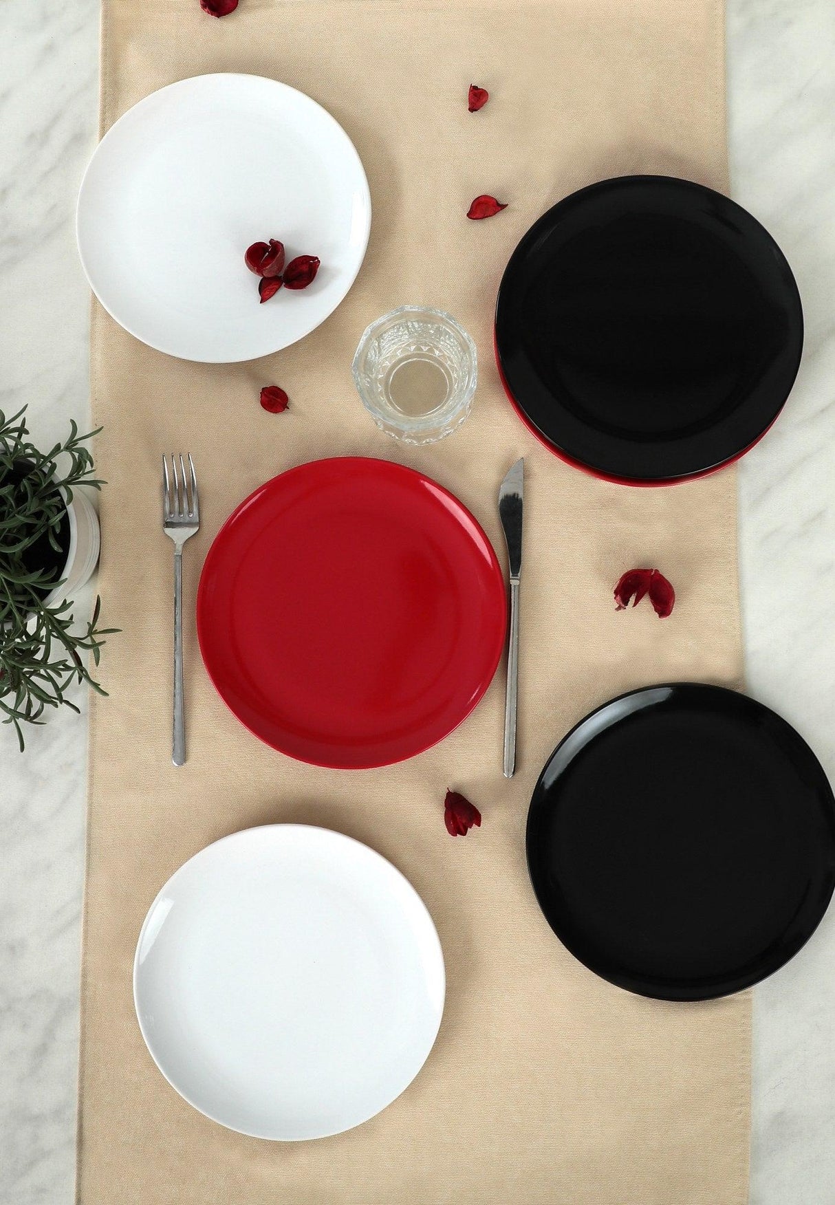 Set farfurii din ceramica pentru desert, Multicolor, 12 cm