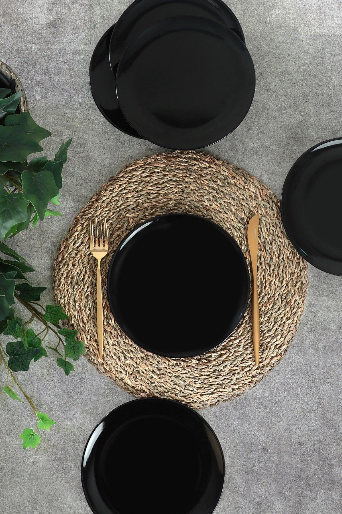 Set farfurii din ceramica pentru desert, Multicolor, 21 cm