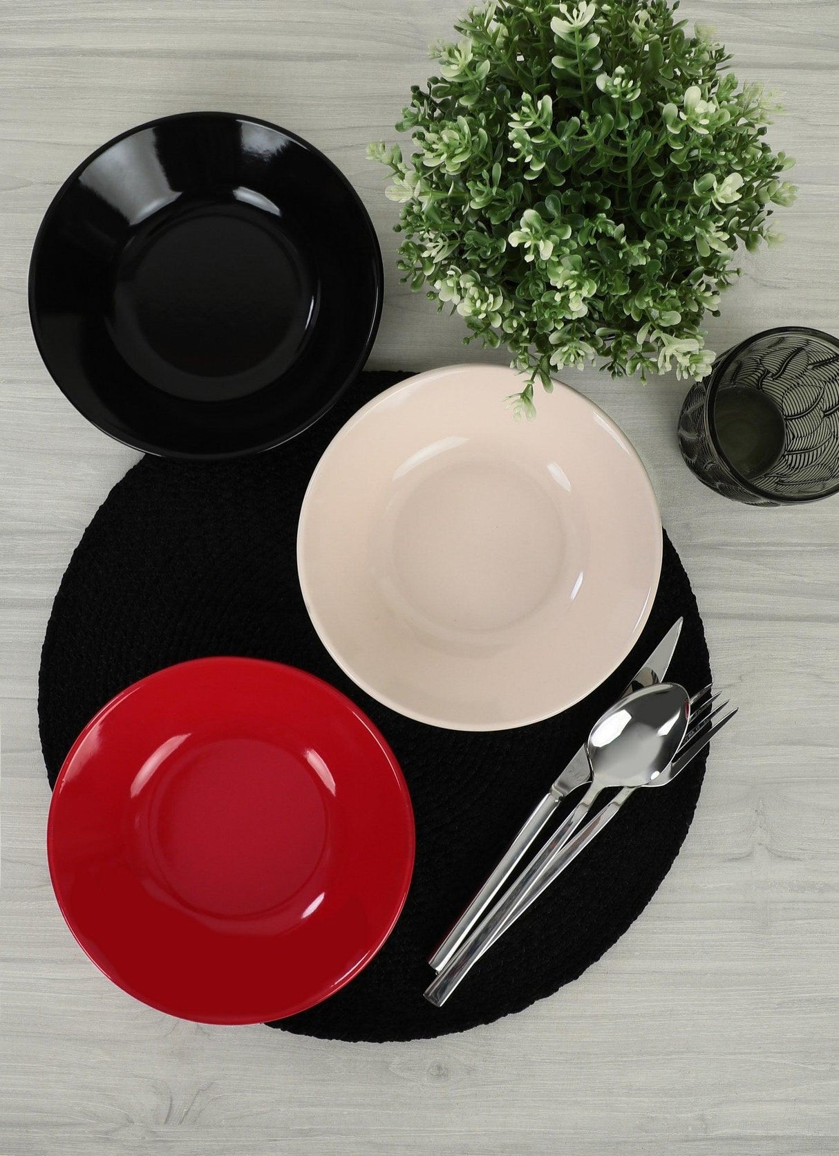 Set farfurii, Multicolor, 18 cm