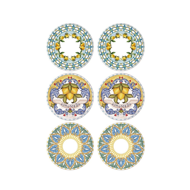 Set farfurii, Multicolor, 19 cm