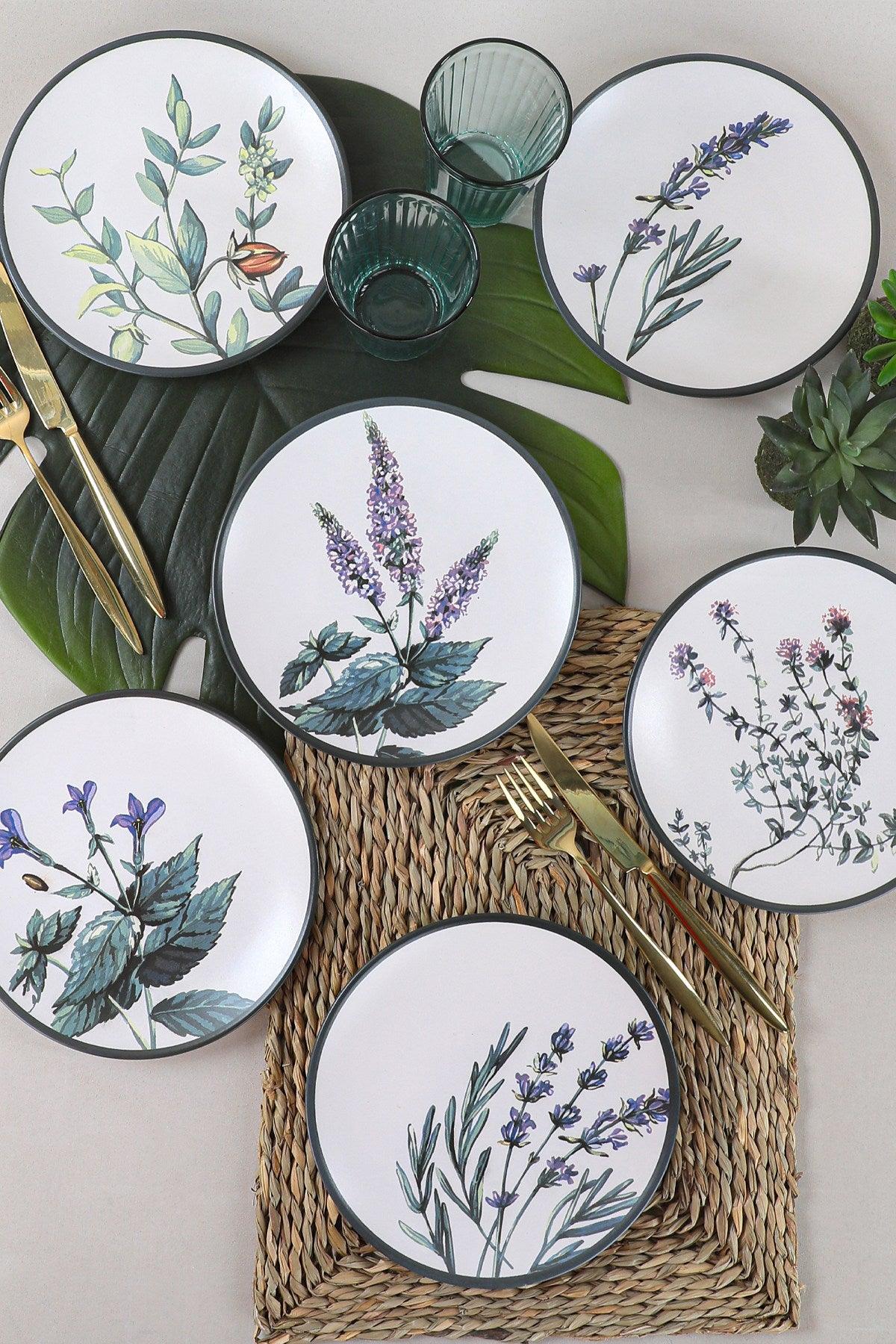 Set farfurii pentru desert, Alb, 20 cm