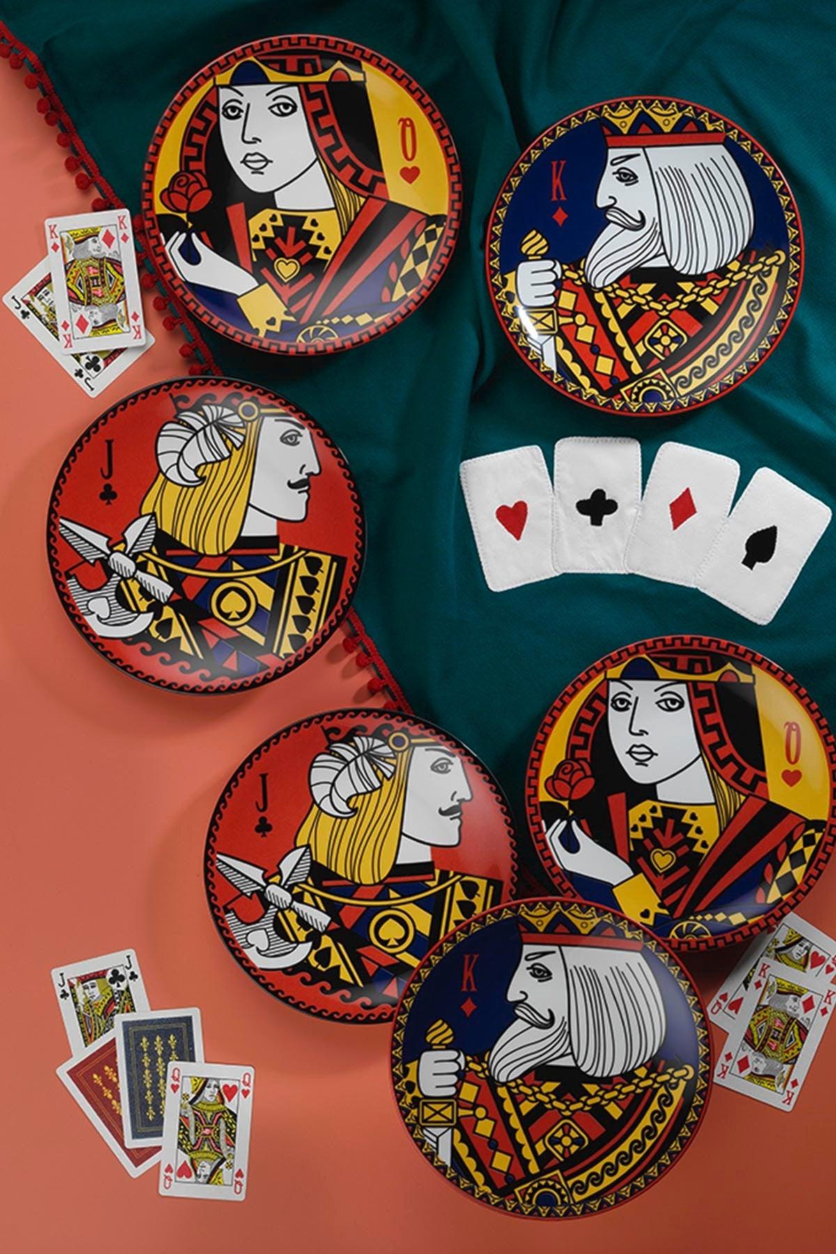 Set farfurii pentru desert Zigo, Multicolor, 21x2x21 cm