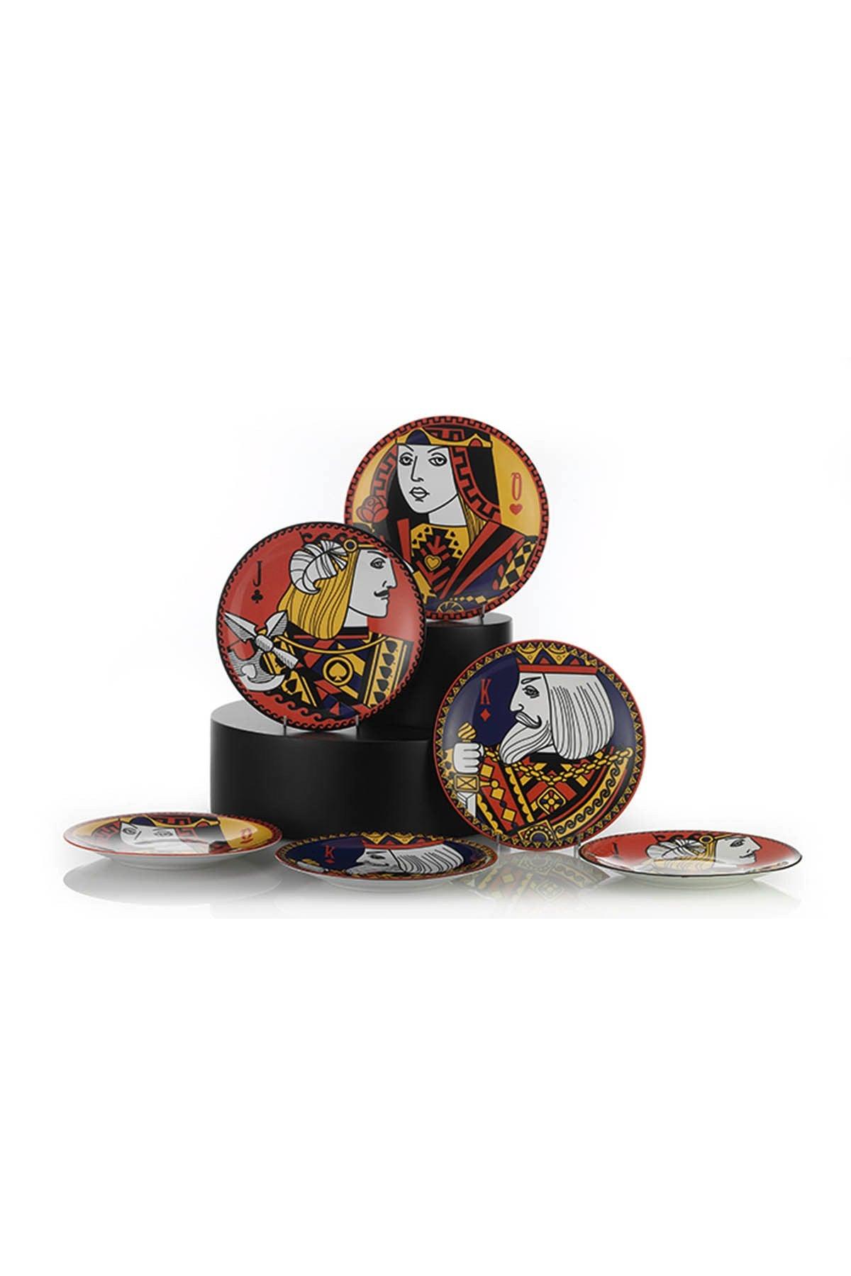 Set farfurii pentru desert Zigo, Multicolor, 21x2x21 cm