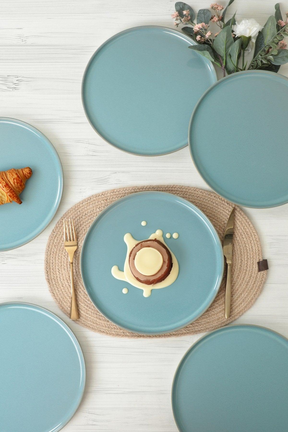 Set farfurii, Turcoaz, 28 cm