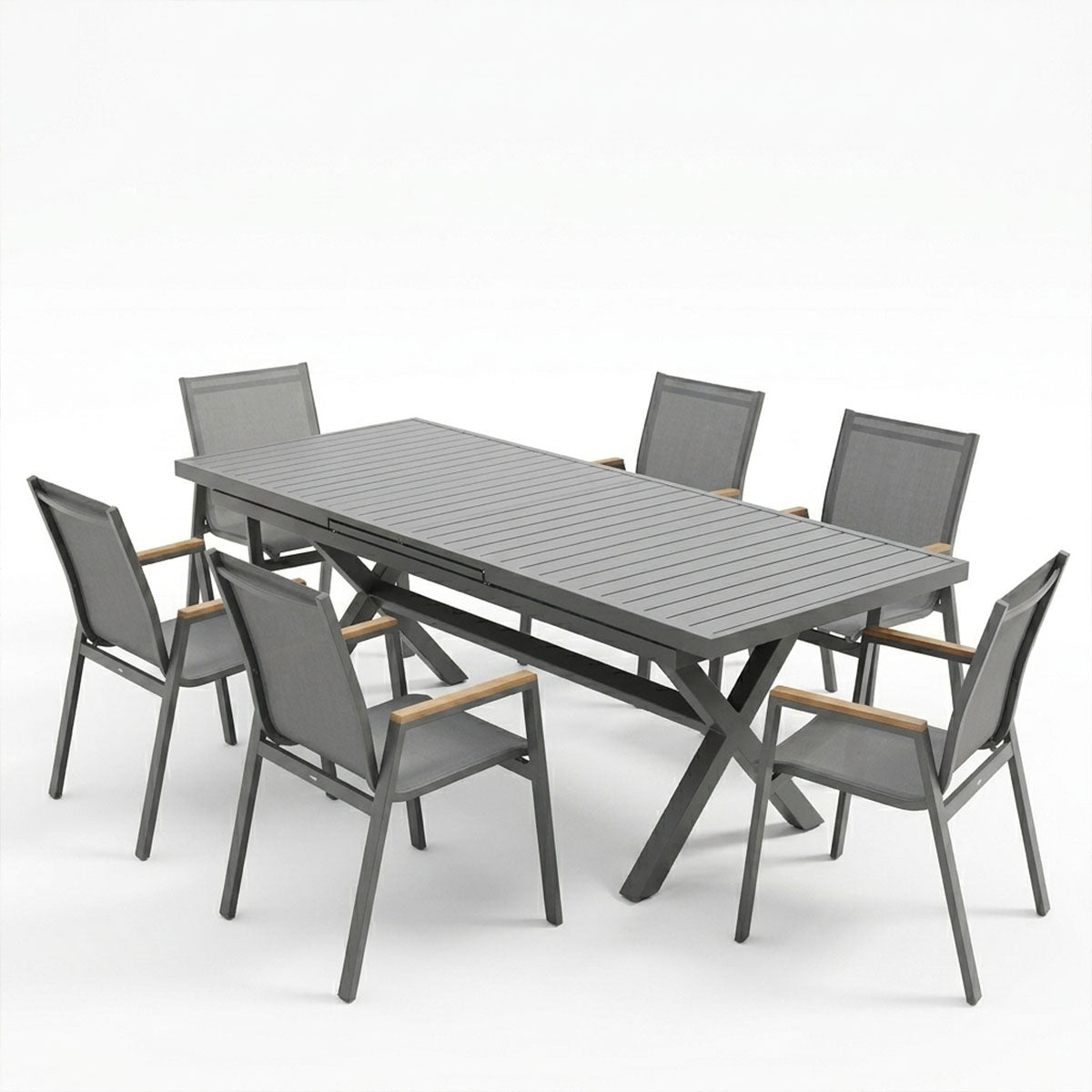 Set gradina Dagyn Azelie, Stofa, Antracit, 240x90x76 cm