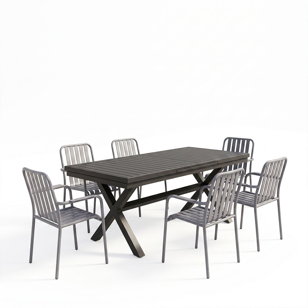Set gradina Dagyn Vista, Metal, Antracit, 240x90x76 cm