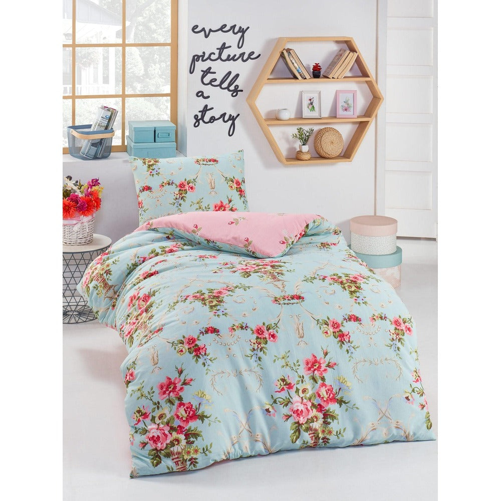 Set Lenjerie de pat single, Multicolor, 140x200 cm