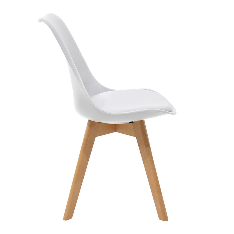 Set Masă cu Scaune Gaston, Lemn, Alb, 80x80x76 cm