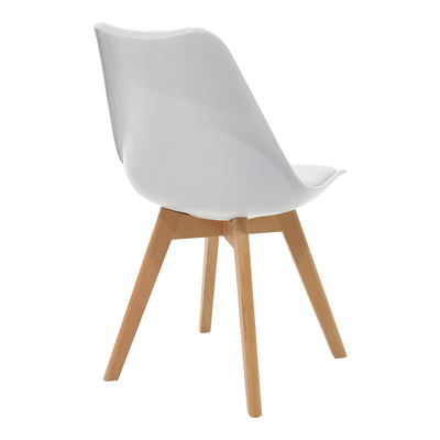 Set masa de dining 5 piese Manka-Gaston, Alb, Lemn, 110x80x77 cm, detaliu produs