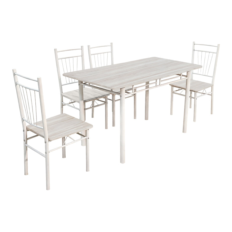 Masa Cu Scaune Set masă dining 5 piese cu masă și scaune Roza, și metal, 120x65x75 cm