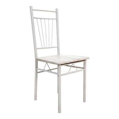 Set masă dining 5 piese cu masă și scaune Roza, și metal, Stejar, 120x65x75 cm, detaliu produs