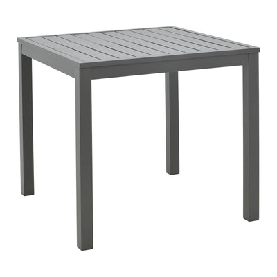 Set Masa Dining cu 4 Scaune Kliton-Naoki, Aluminiu și metal, Închis Antracit Negru, 80x80x74 cm, foto produs