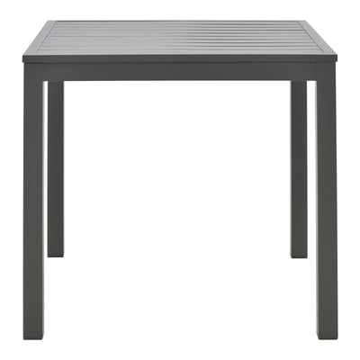 Set Masa Dining cu 4 Scaune Kliton-Naoki, Aluminiu și metal, Închis Antracit Negru, 80x80x74 cm, foto produs 6