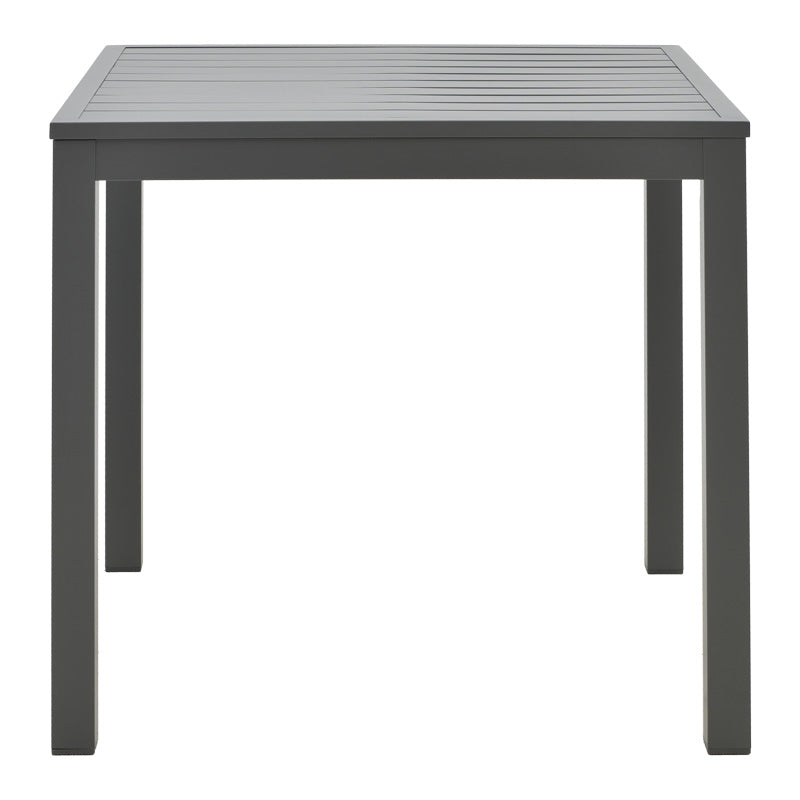 Set Masa Dining cu 4 Scaune Kliton-Naoki, Aluminiu și metal, Închis Antracit Negru, 80x80x74 cm, foto produs 6