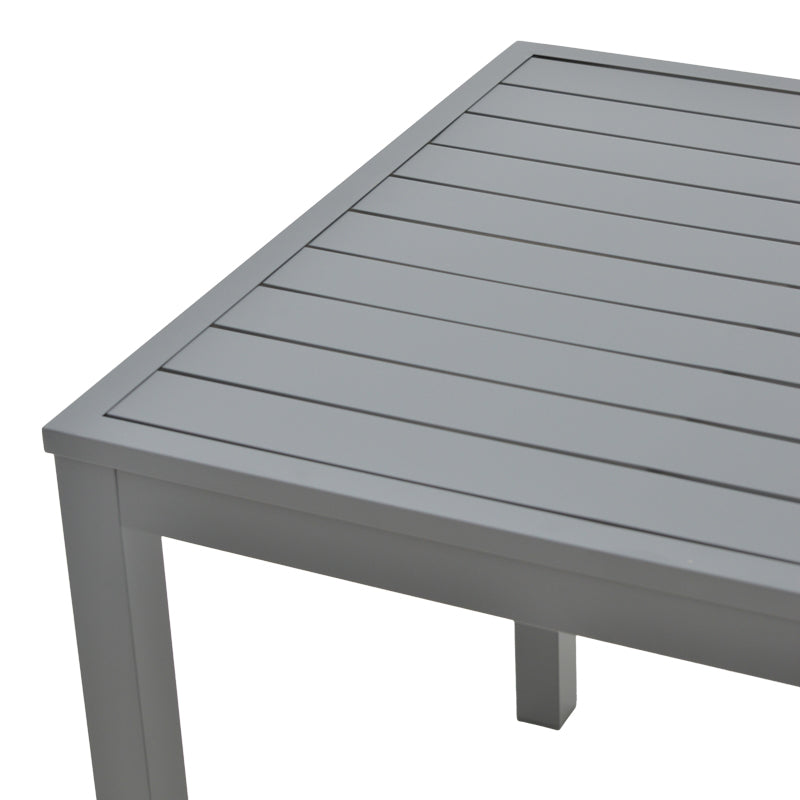 Set Masa Dining cu 4 Scaune Kliton-Naoki, Aluminiu și metal, Închis Antracit Negru, 80x80x74 cm, foto produs 9