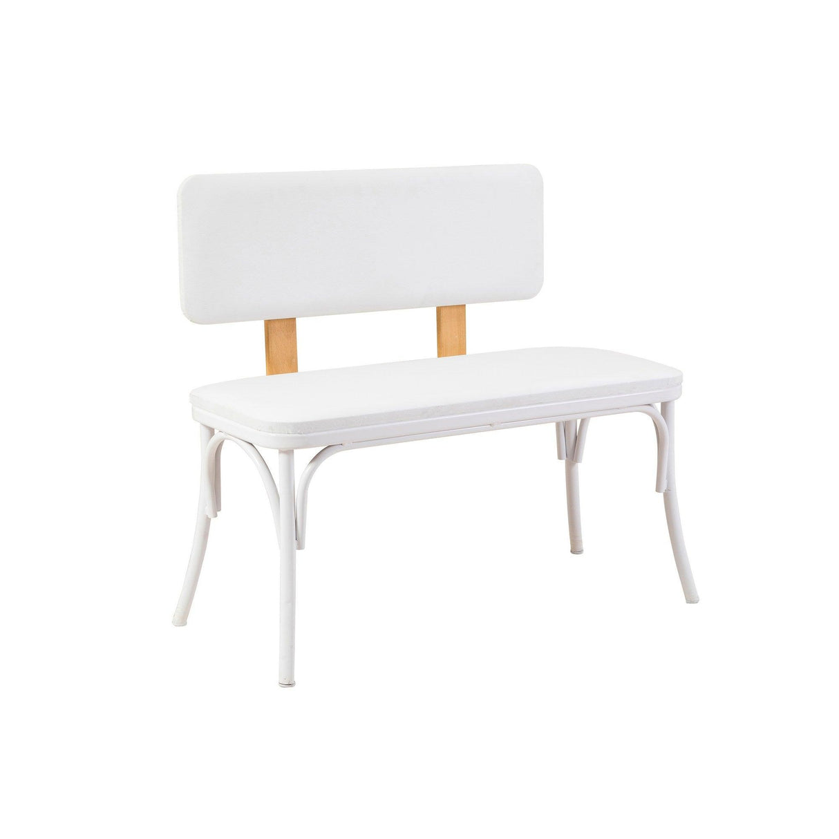 Set masă și scaune (4 bucăți) OLİVER SBT WHİTE KARİNA-Table & Chairs Set 4, Alb, 77x75x120 cm