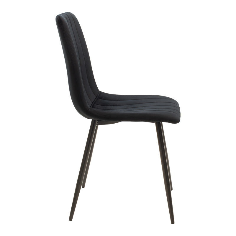 Set masa si scaune 5 piese Natali-Noor, Negru, 120x80x76 cm