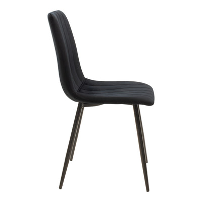 Set masa si scaune 5 piese Natali-Noor, Negru, 120x80x76 cm, perspectiva suplimentara