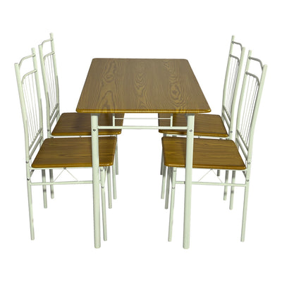Set masa si scaune 5 piese Reforia, Natural, 110x60x74 cm, detaliu produs