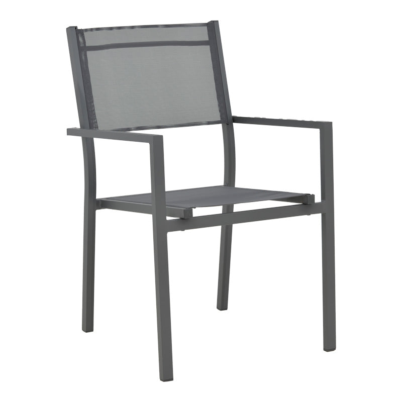 Set masa si scaune Appa-Moly, 5 piese, Antracit, 120x120x74 cm, imagine suplimentara