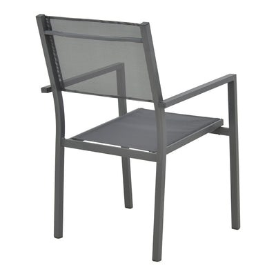 Set masa si scaune Appa-Moly, 5 piese, Antracit, 120x120x74 cm, detaliu produs