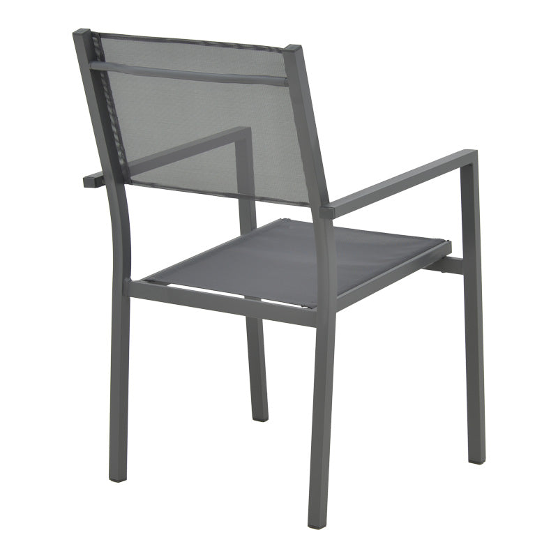 Set masa si scaune Appa-Moly, 5 piese, Antracit, 120x120x74 cm, detaliu produs