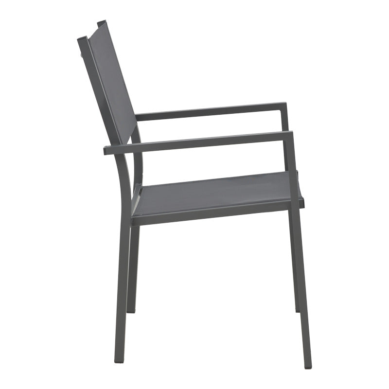 Set masa si scaune Appa-Moly, 5 piese, Antracit, 120x120x74 cm, perspectiva suplimentara