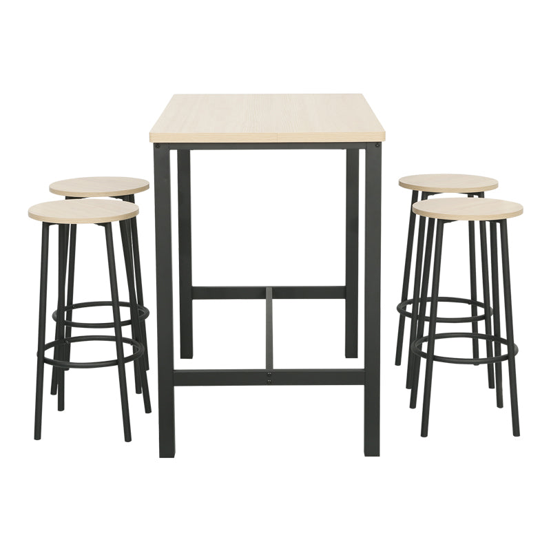 Set masa si scaune Arzo, Metal, Natural, 100x60x86 cm