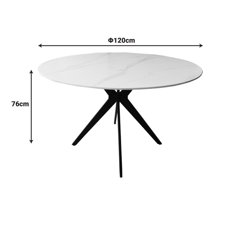 Set masa si scaune Bella Black, Metal, Negru, D120x76 cm, imagine produs 9