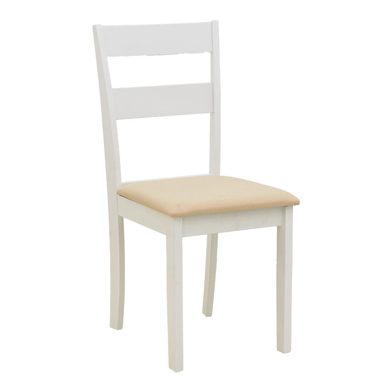 Set masa si scaune Dallan Mabor, Lemn rubberwood, Alb, 150x80x74 cm, detaliu produs