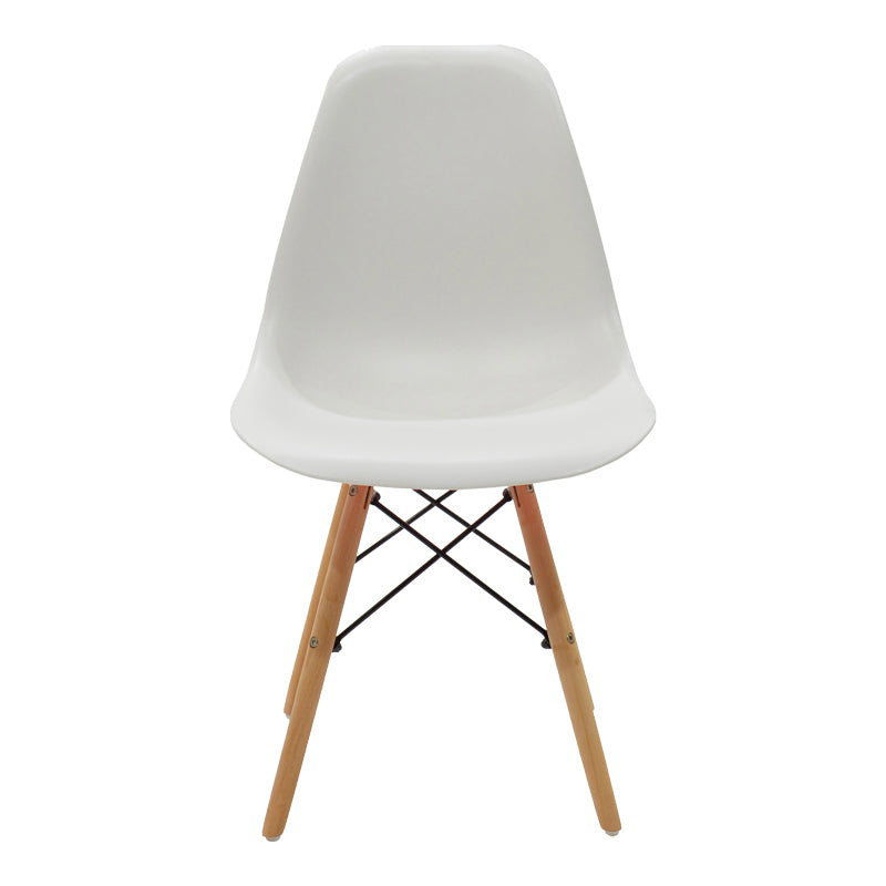 Set masa si scaune Dining, Alb, D80x73 cm