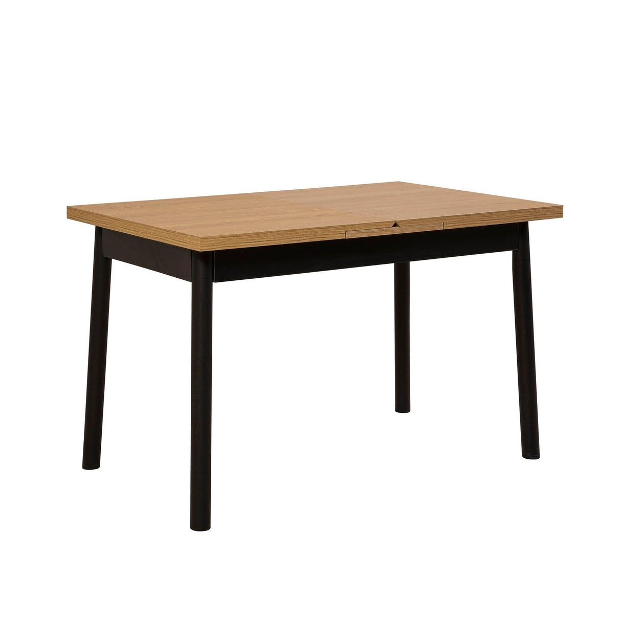 Set masă și scaune extensibile (4 bucăți) OLİVER SBT WHİTE KARİNA-Table & Chairs Set 11, Negru, 77x75x120 cm
