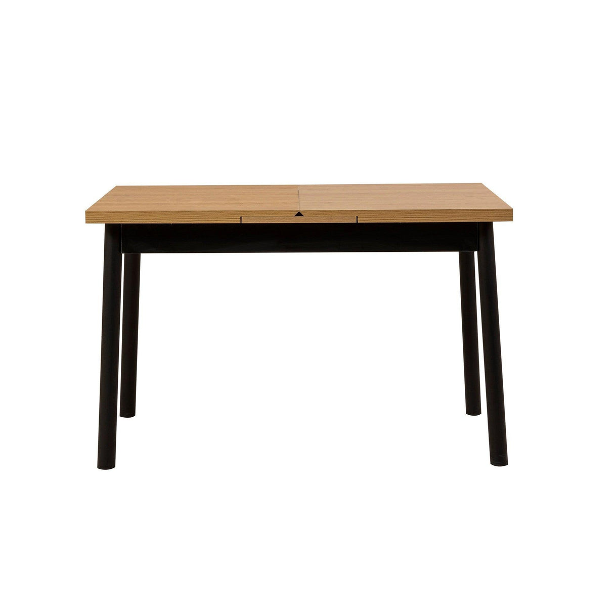 Set masă și scaune extensibile (4 bucăți) OLİVER SBT WHİTE KARİNA-Table & Chairs Set 11, Negru, 77x75x120 cm