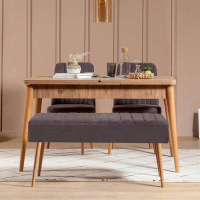 Masa Cu Scaune Set masă și scaune extensibile (4 bucăți) Vina 0701 - 3 -
Anthracite,
Atlantic Extendable Dining Table &