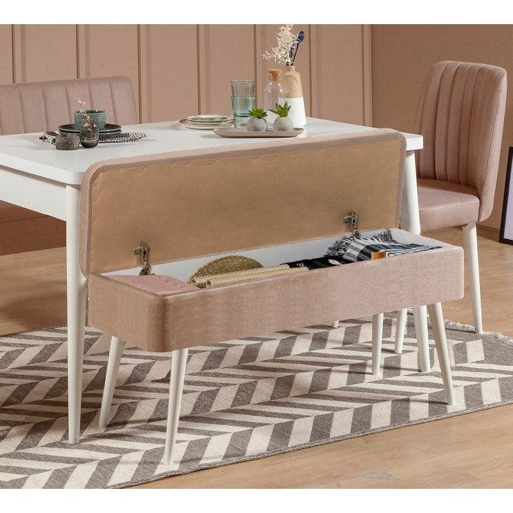 Set masă și scaune extensibile (5 bucăți) Vina 0701 - 4 -
Anthracite,
Atlantic Extendable Dining Table & Chairs Set 8, Alb, 77x75x120 cm