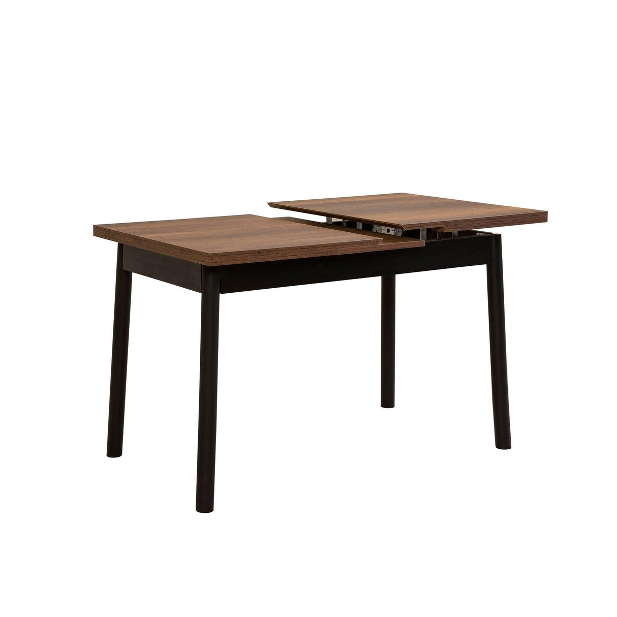 Set masă și scaune extensibile (6 bucăți) OLİVER AÇL.BAROK Extendable Dining Table & Chairs Set 1, Negru, 77x75x120 cm