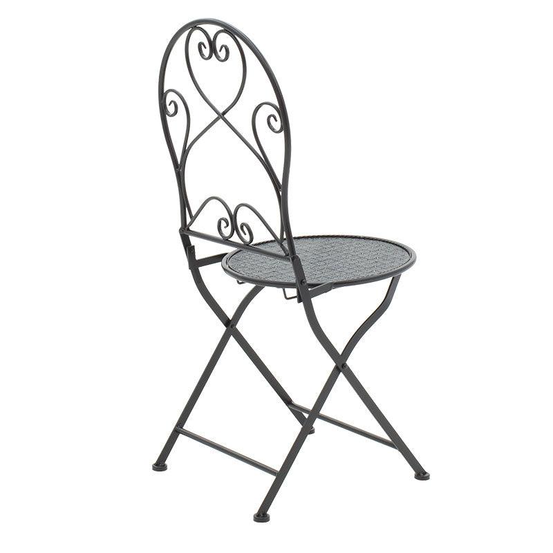 Set Masa si Scaune Gradina Walen 3 Piese Negru, Alb, 60x60x93 cm - Negru