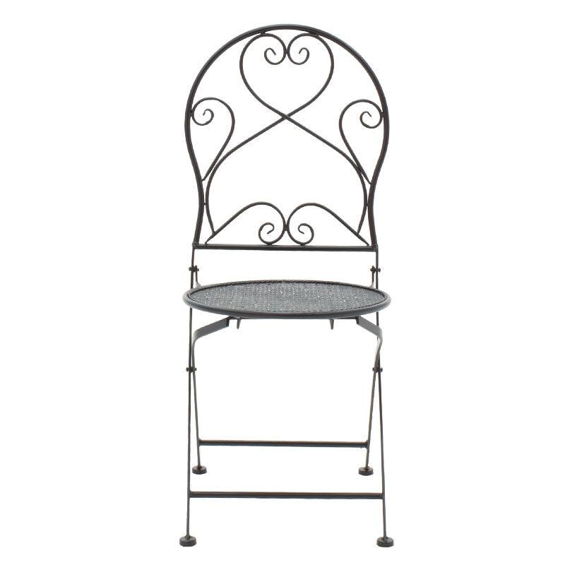 Set Masa si Scaune Gradina Walen 3 Piese Negru, Alb, 60x60x93 cm - Negru